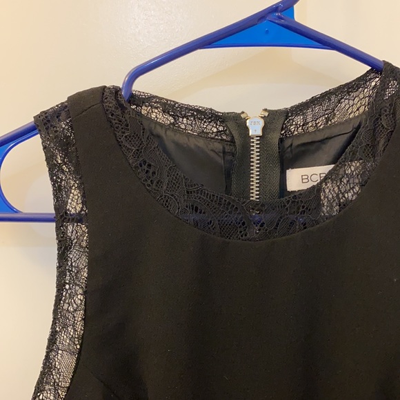 BCBGeneration black cocktail dress w/lace detail - Picture 5 of 7